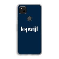 Topwijf Navy: Google Pixel 4a Transparant Hoesje