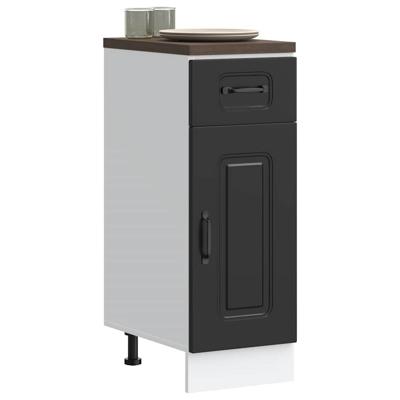 Keuken onderkast Kalmar bewerkt hout zwart