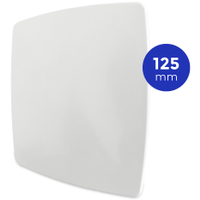 Whisper Design Ventilatierooster Vierkant (afvoer & Toevoer) Ø125mm - *bold-line* - Wit