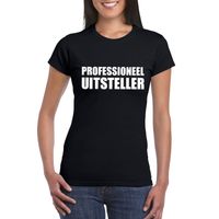 Zwart professioneel uitsteller shirt voor dames