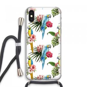 Kleurrijke papegaaien: iPhone XS Max Transparant Hoesje met koord