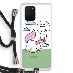 Unicorn: Samsung Galaxy S10 Lite Transparant Hoesje met koord