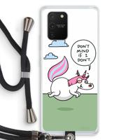 Unicorn: Samsung Galaxy S10 Lite Transparant Hoesje met koord - thumbnail