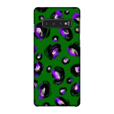 Green Cheetah: Samsung Galaxy S10 4G Volledig Geprint Hoesje