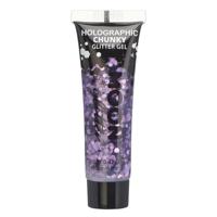 Moon Creations Chunky Glittergel - lichaam/gezicht - paars - 12 ml - feestdecoraties