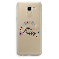 Happy days: Samsung Galaxy J6 (2018) Transparant Hoesje
