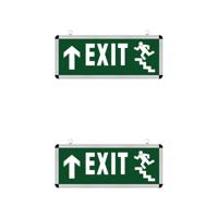 LED Noodverlichting Exit 2-Pack - Rabonta Hangend 3W - Omhoog