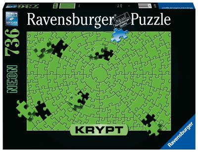 Ravensburger puzzel 736 stukjes krypt neon green