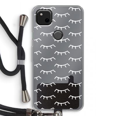 Wimpers: Pixel 4a Transparant Hoesje met koord