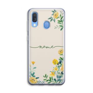 Gele bloemen: Samsung Galaxy A40 Transparant Hoesje