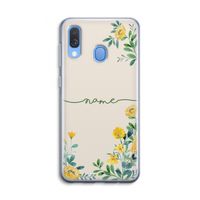 Gele bloemen: Samsung Galaxy A40 Transparant Hoesje