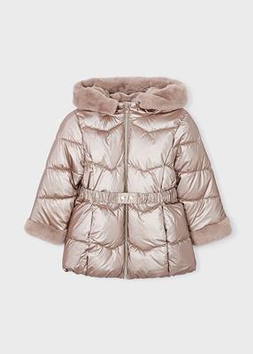 Mayoral winter jas meisjes - bruin - glossy