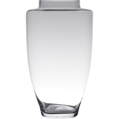 Boeket vaas/bloemenvaas groot - D26 x H45 cm - transparant glas