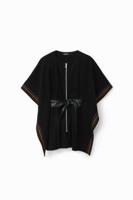 Poncho met borduursels - BLACK - U