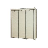 Opvouwbare stoffen kledingkast met opbergvakken, beige