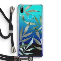Tropical watercolor leaves: Huawei P Smart (2019) Transparant Hoesje met koord