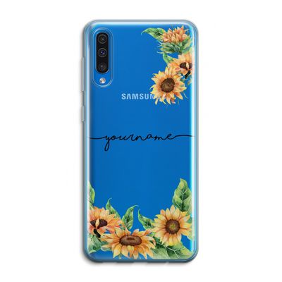 Zonnebloemen: Samsung Galaxy A50 Transparant Hoesje