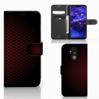 Huawei Mate 20 Lite Telefoon Hoesje Geruit Rood - thumbnail