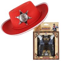 Cowboy verkleedset voor kinderen met hoed - thumbnail