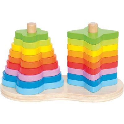 stapeltoren regenboog