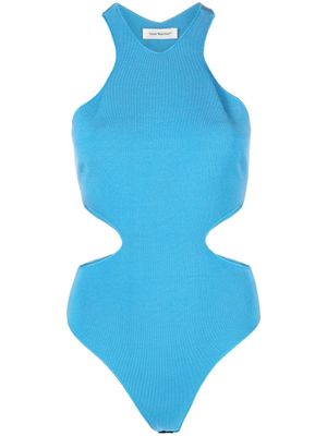 There Was One body à détails de découpes - Bleu