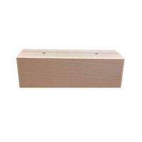 Rechthoekige blanke houten meubelpoot 6 cm - thumbnail