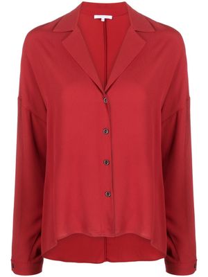 Patrizia Pepe chemise en crêpe à col v - Rouge