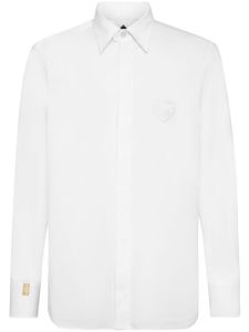 Billionaire chemise en popeline à logo brodé - Blanc