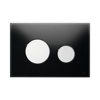 Bedieningsplaat TECE Loop Met Duospoeltechniek Glas Zwart Met Glanzend Chromen Toetsen