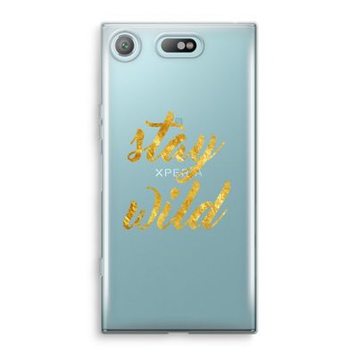 Stay wild: Sony Xperia XZ1 Compact Transparant Hoesje