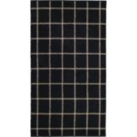 Cawö Cawö Two-Tone Karo Handdoek schwarz 50/100