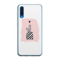 Zwart-wit cactus: Samsung Galaxy A50 Transparant Hoesje