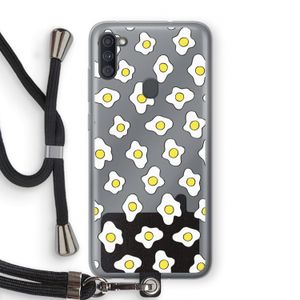 Spiegeleitjes: Samsung Galaxy A11 Transparant Hoesje met koord