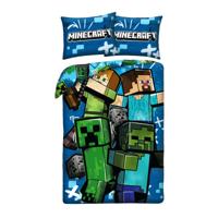 Minecraft Dekbedovertrek blauw - 140 x 200 cm - 70 x 90 cm - Polyester