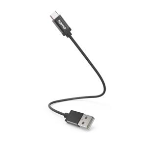 Hama USB-laadkabel USB 2.0 USB-A stekker, USB-C stekker 0.20 m Zwart 00201600