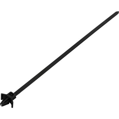 TRU COMPONENTS TC-13030708 TC-WM-200-4.8-UVB-B Kabelbinder 200 mm 4.8 mm Zwart Met vleugelsluiting, UV-bestendig, Chemische bestandigheid 100 stuk(s)