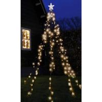 Luca Lighting verlichte kerstboomvorm zwart 430 cm - 408 lampjes