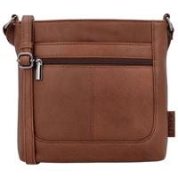 Beagles Leather Schoudertas Benidorm Cognac