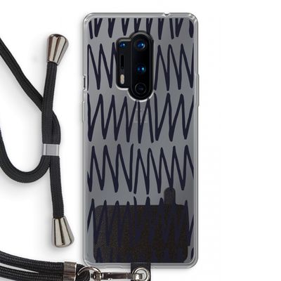 Marrakech Zigzag: OnePlus 8 Pro Transparant Hoesje met koord
