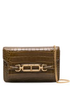 TOM FORD petit sac en cuir Whitney à effet peau de crocodile - Marron