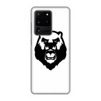 Angry Bear (white): Volledig geprint Samsung Galaxy S20 Ultra Hoesje