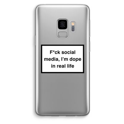 I'm dope: Samsung Galaxy S9 Transparant Hoesje