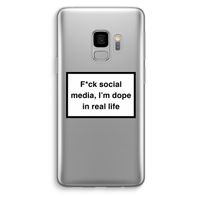I'm dope: Samsung Galaxy S9 Transparant Hoesje