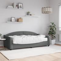 Slaapbank met matras 90x190 cm stof donkergrijs