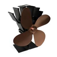 YL603 eco-vriendelijke aluminium Warmteaangedreven kachel ventilator met 4 bladen voor hout/gas/pellet kachels (brons)