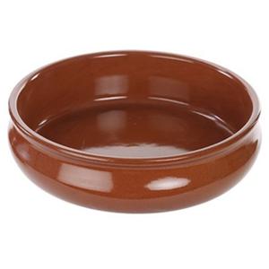 Tapas ovenschaal/serveerschaal - rond - Spaans terracotta/aardewerk - D24 x H6.5 cm