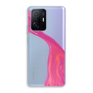 Paarse stroom: Xiaomi 11T Transparant Hoesje