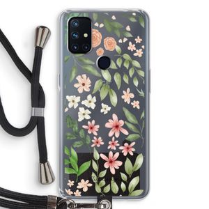 Botanical sweet flower heaven: OnePlus Nord N10 5G Transparant Hoesje met koord