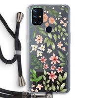 Botanical sweet flower heaven: OnePlus Nord N10 5G Transparant Hoesje met koord