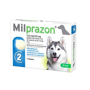 Milprazon ontworming grote hond 12,5mg - 2 tabletten